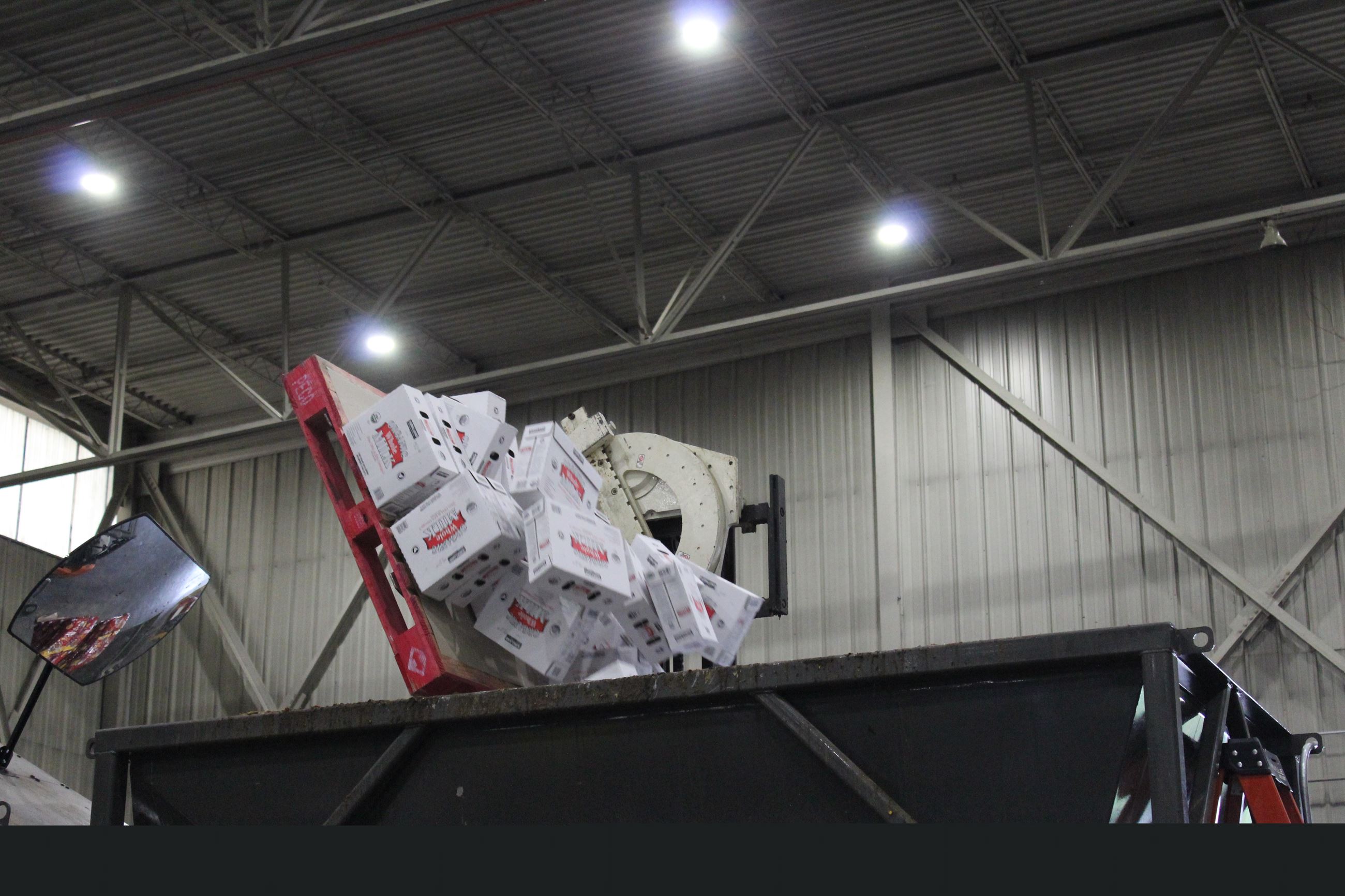 073020 MORC - Dumping product into depackager 006 (JPG)