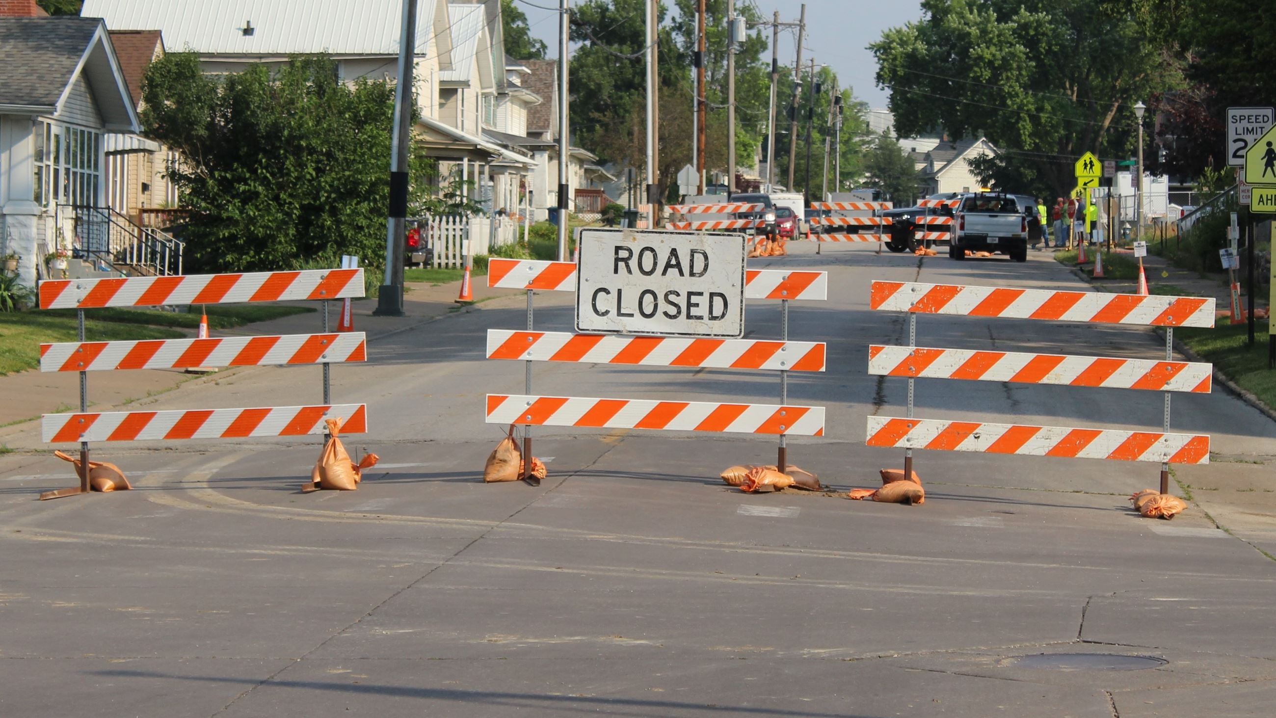 Picture of barricades for West Hill Phase 6AB Cedar Street closure to traffic (JPG) 061724 