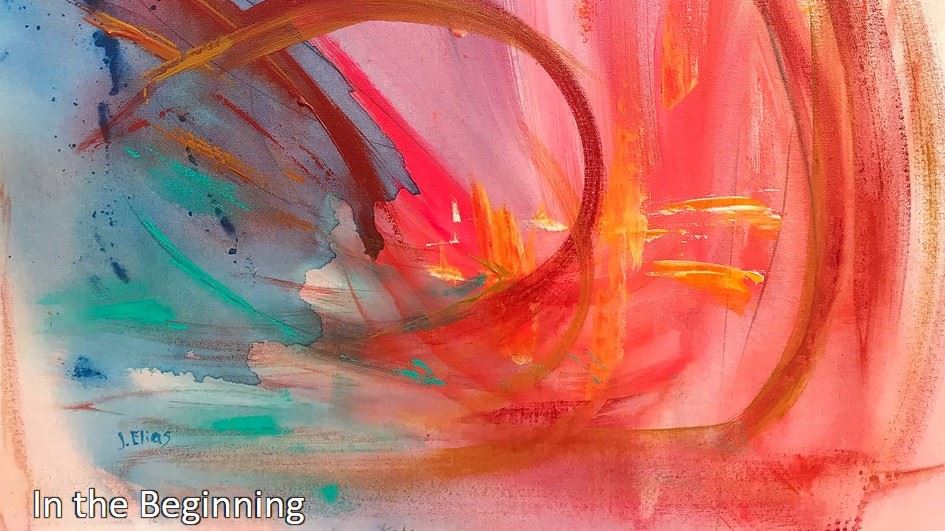 In the Beginning acrylic by Jim Elias (JPG)