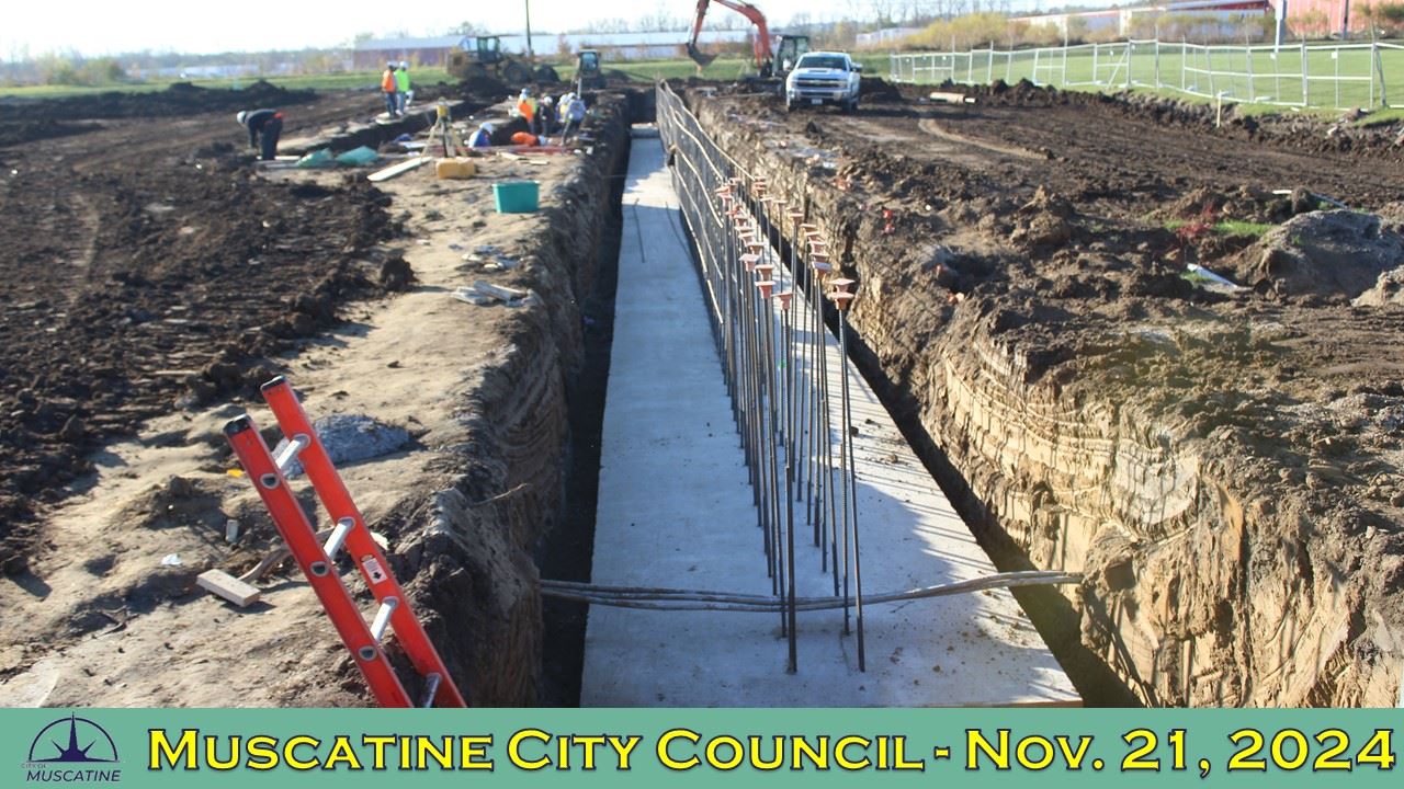 11-21-24 Muscatine City Council Meeting Promo showing work at Sports Dome (JPG)