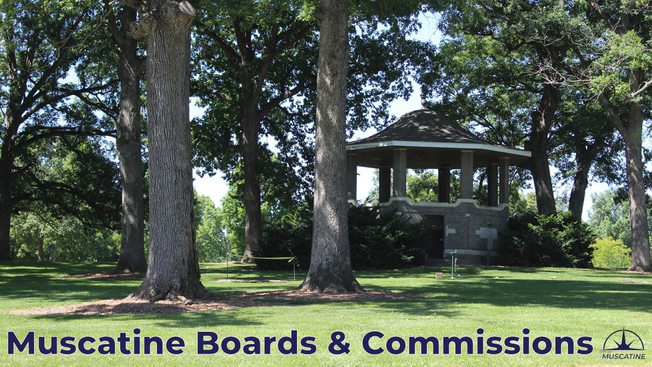 Muscatine Boards and Commission Promotional Graphic showing Weed Park (JPG)