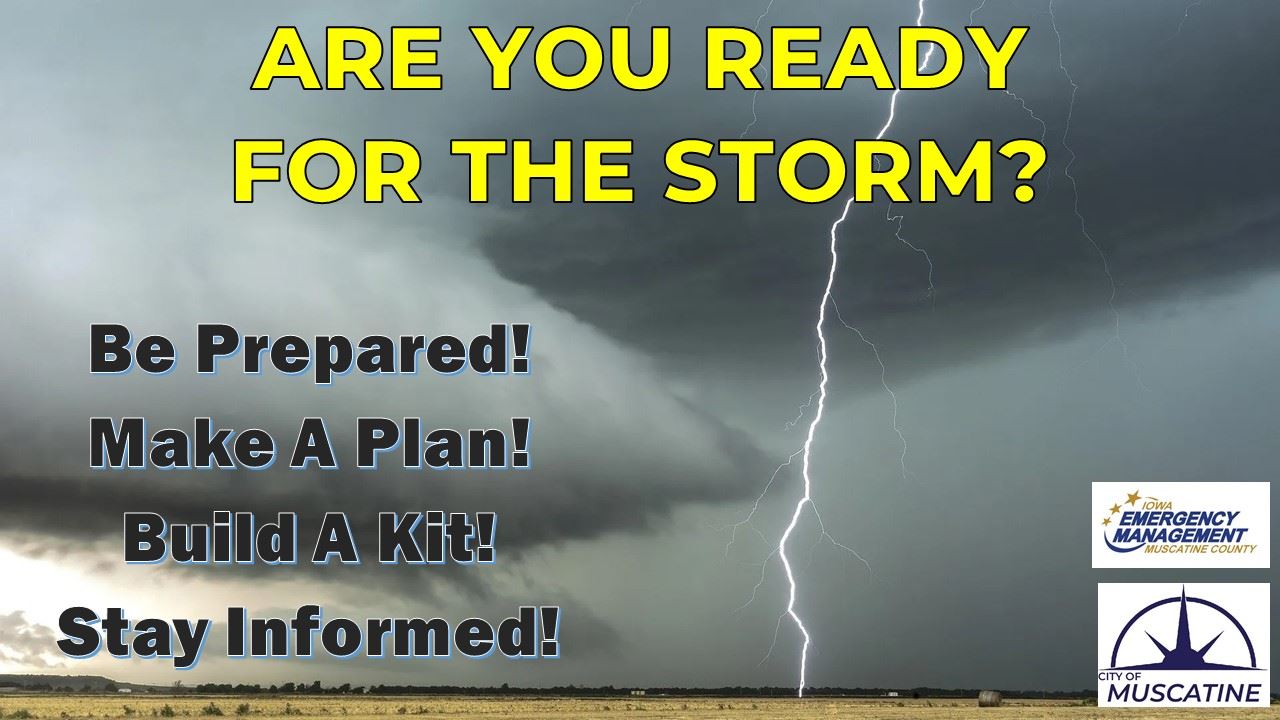 Severe Weather Preparedness promo graphic showing lightning strike (JPG)