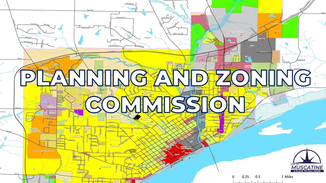 Planning and Zoning Commission Promo with background of zoning map